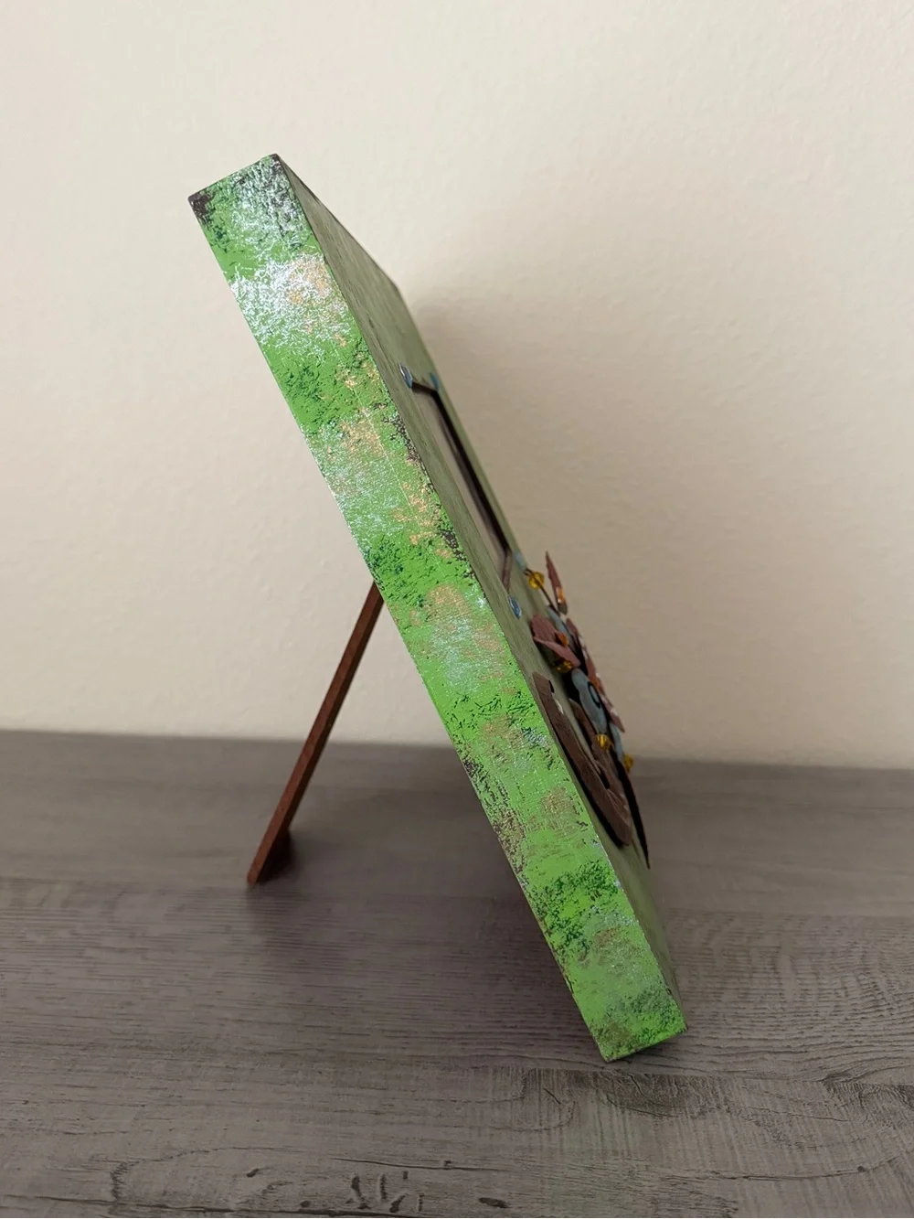 Metal Rhinestone Distressed Wood Photo Frame - Picture 13 of 15